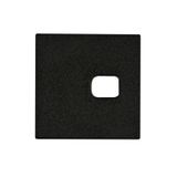 End cap for PY with hole, black, 1pc
