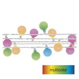 LED cherry light chain – 2.5 cm balls, 4 m, outdoor and indoor, multicolour, timer