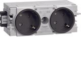 Socket-outlet 2-g. 45° Wago C-Profile gb