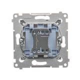 Surface-mounted box - an element extending a single box folded to multiple frames, Silver matt, metalic