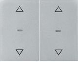 Cover arrow for 2gang for push-button m, clearlenses, K.5, al., matt,