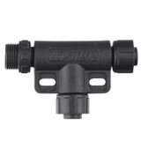 Cable connector - T-shape, IP67, soldering, M12, 2-pin