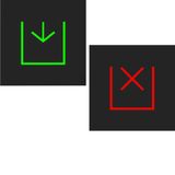 Two-color foil LED signal insert, wait/enter symbol, A.x/C.x