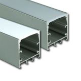 Attached aluminum profile PN, 35x35 mm, matt diffuser, complete, 1 m