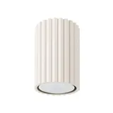 BEIGE SPOT TUBE WITH A GROOVED CARBON LAMPSHADE FOR AN ELEGANT LIVING ROOM 1XGU10