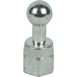 Fixed ball point D=20mm, straight with M10 female thread