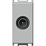 TV socket 1M 0dB, silver