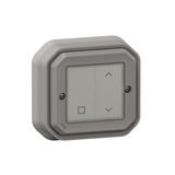 PLEXO ROLLER BLIND SWITCH W/O WIRE, W/O BATTERY - GREY - SURFACE