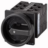T3-5-8345/EA/SVB-SW Main switch, T3, 32 A, flush mounting, 5 contact unit(s), 9-pole, STOP function, With black rotary handle and locking ring