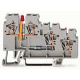 3-conductor sensor terminal block LED (red) for PNP-(high-side) switch