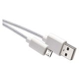 USB-A to micro USB-B cable, 2.0, charging, data, 1 m, white