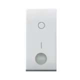 SWITCH WITH BUD, DOMUS S44, 2P 16AX ILLUMINATED COLOUR RAL 9010 - GLOSSY FINISH - 1 MOD.