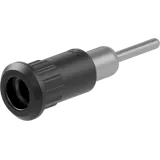 4 mm socket, round plug connection, mounting Ø 8.2 mm, black, 64.3011-21