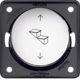 Rev pol push-button, 5 cont, impr for steps, Integro - mod ins, chr gl