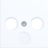 Central antenna socket 2/3-hole, ext., A.x/C.x, white gl.