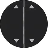 Rocker for double blind control, R.1/R.3/R.8, black