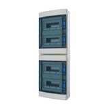 Surface Mounted Board, IP65, IK08, 4-rows 48 modules, with screw termi