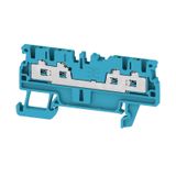 Feed-through terminal block, SNAP IN, blue, 1.5 mm², 17.5 A, 500 V, Nu
