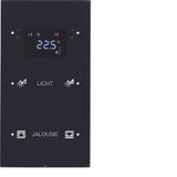 Touch sensor 2gang thermostat, display, intg bus coupl. unit,KNX-R.3, 