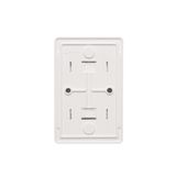 Intermediate switch, (module), 10AX, quick connection, Silver matt, metalic