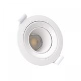 FIALE CORE DEEP GU10 IP20 FI86X34MM WHITE ROUND ADJUSTABLE