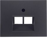 Centre plate for FCC soc. out. 2gang, K.1, ant. matt, lacq.