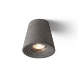 VOLCA ceiling concrete/dark granite 230V LED GU10 5W