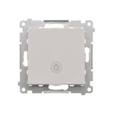 "Light" push button with LED indicator light, 10AX, light gray matt