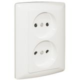 MONOBLOCK DOUBLE SINGLE PHASE SOCKET WHITE