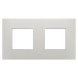 EGO INTERNATIONAL PLATE - IN TECHNOPOLYMER - 2+2 MODULES HORIZONTAL - CLAY - CHORUSMART