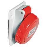 PratiKa socket - screw - angled - 32A - 3P + N + E - 380...415 V AC - panel