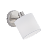 Tommy spotlight 1-pc E14 brushed steel/white