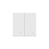Buttons for the double switch with the "stairs" pictogram, (rocker), Simon 24, IP20, white
