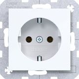 SCHUKO wall socket, plug-in type, A.x/C.x, light white glossy