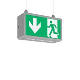 RECHTECK, 4,2 W, aluminium, on/off Pendant luminaires, L 362 B 125 H 1