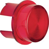 Lens for push button/light signal element E10, red transparent