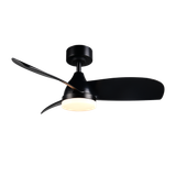 Helsinki LED ceiling fan matt black