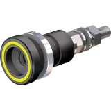 6 mm socket, threaded bolt, mounting Ø 18.5 mm, yellow, 14.0010-24