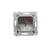 IP44 single Schuko socket outlet with shutters and frame seal - same color flap&frame, module, 16A, quick connection, light gray matt