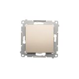 Two-way switch without pictogram, (module), 16AX, Screw, Gold matt, metalic