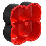 Fire protection Quickbox Maxi HWD 90 2x2 Ø83mm f.fire-protection walls EI30-EI90