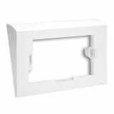 3 gang Banquise white angled raiser frame