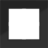 Cover frame single, A.1, night black glossy