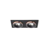 SHARM SQ II recessed black/black copper 230V LED 2x10W 24° 3000K
