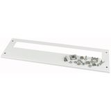 XMMC0604C Front cover, +mounting kit, for FAZ, vertical, HxW=150x425mm, grey