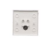 Double socket outlet without earthing, with shutters, satin, metallized, 16A
