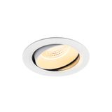 NUMINOS© MOVE XL, recessed CL 3000K, 55ø, IP20, round, wh