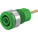 4 mm socket, round plug connection, mounting Ø 12.2 mm, CAT III, green, 23.3010-25