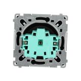 Double socket outlet with Schuko earthing, satin, metallized, 16A
