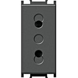 Socket without ground 1M, anthracite
